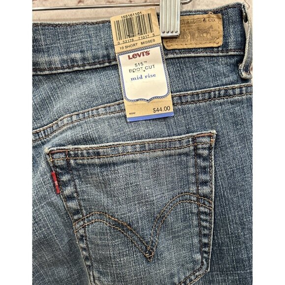 LEVI'S Jeans 515 Womens Size 10 Short Misses MID RISE BOOT CUT Stretch NEW - Picture 5 of 5